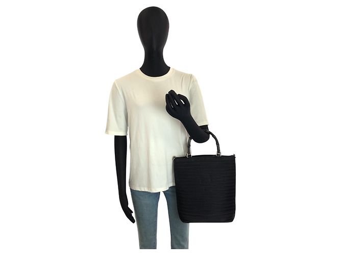 Gucci Bamboo Nylon Tote Bag Schwarz - Ansicht 6