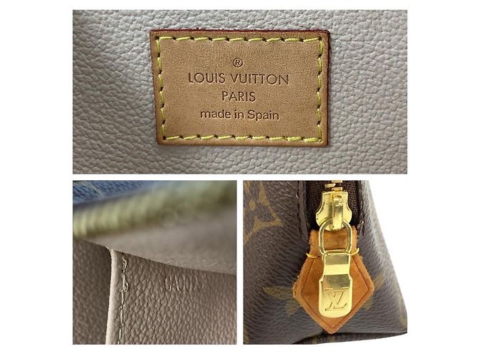 Louis Vuitton Monogram Pochette Cosmetic PM Marrone - vista 3