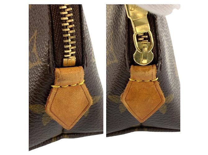 Louis Vuitton Monogram Pochette Cosmetic PM Marrone - vista 5