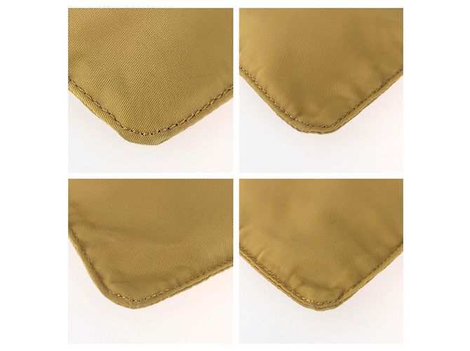 Bolsa de ombro Prada Tessuto com logótipo triangular Marrom Bege - vista 3