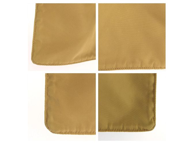 Bolsa de ombro Prada Tessuto com logótipo triangular Marrom Bege - vista 6