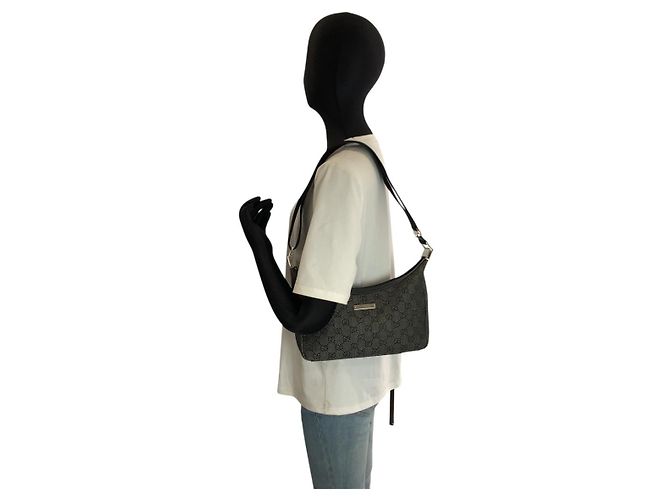 Gucci GG Canvas Schultertasche Schwarz - Ansicht 5