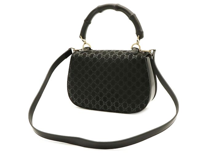 Borsa Gucci New Bamboo Nero - vista 2