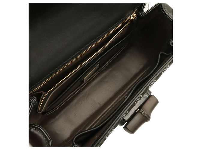 Borsa Gucci New Bamboo Nero - vista 6