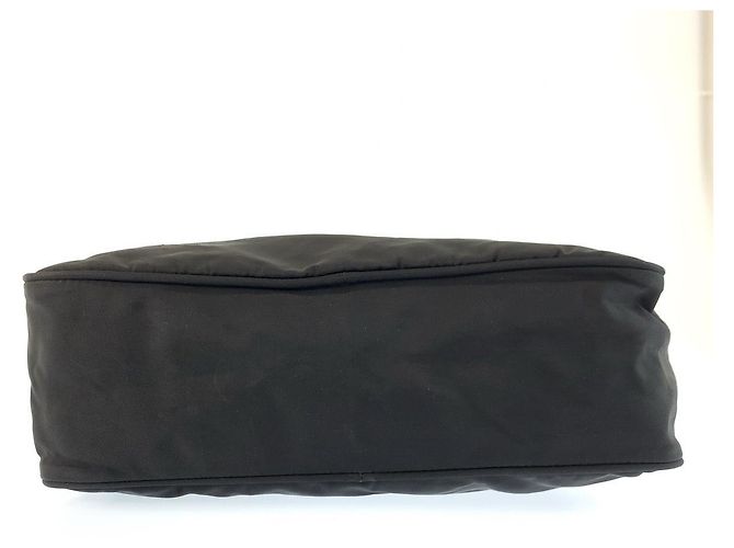 Borsa a tracolla Prada Tessuto con logo triangolare Nero - vista 10