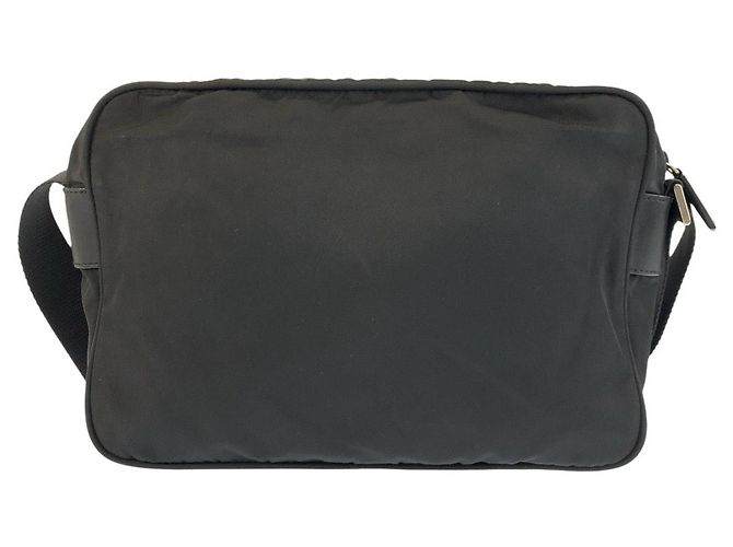 Borsa a tracolla Prada Tessuto con logo triangolare Nero - vista 2