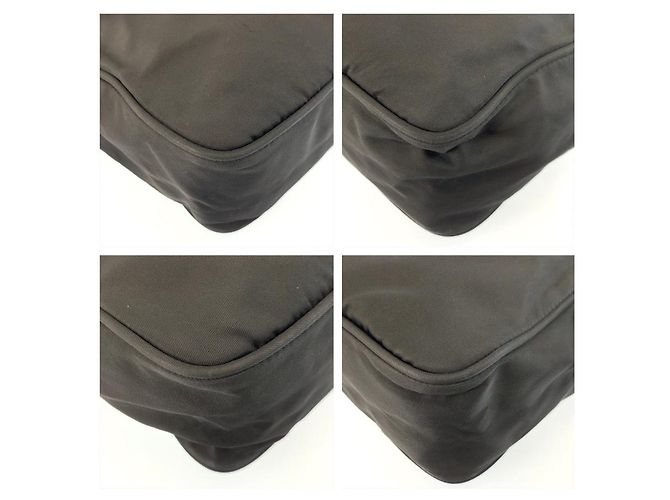 Borsa a tracolla Prada Tessuto con logo triangolare Nero - vista 4