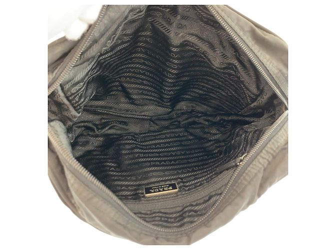 Borsa a tracolla Prada Tessuto con logo triangolare Nero - vista 8