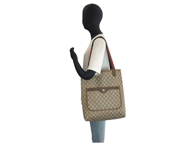 Gucci GG Supreme Tote Braun Beige - Ansicht 6