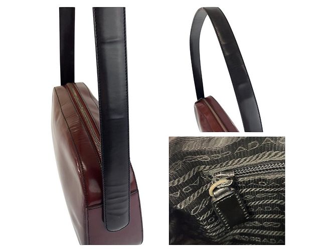 Prada Schultertasche aus Emaille Mehrfarben - Ansicht 5
