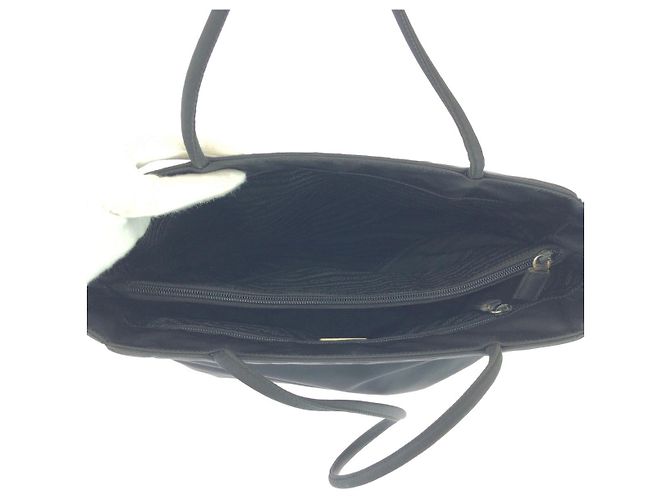 Borsa Tote Prada Tessuto Nero - vista 9