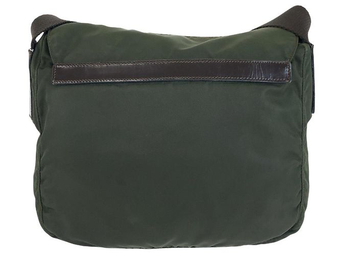 Borsa a tracolla Prada Tessuto con logo triangolare Marrone Beige - vista 2