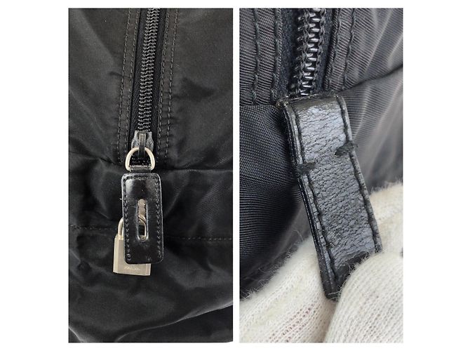 Borsa Boston Prada Tessuto Nero - vista 5