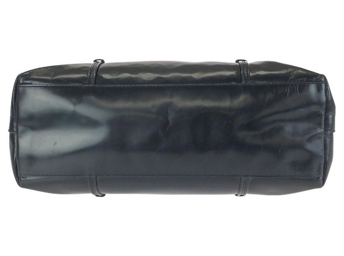 Borsa Tote Prada Nera Smalto Nero - vista 10