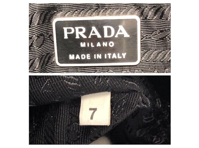Borsa Tote Prada Nera Smalto Nero - vista 4