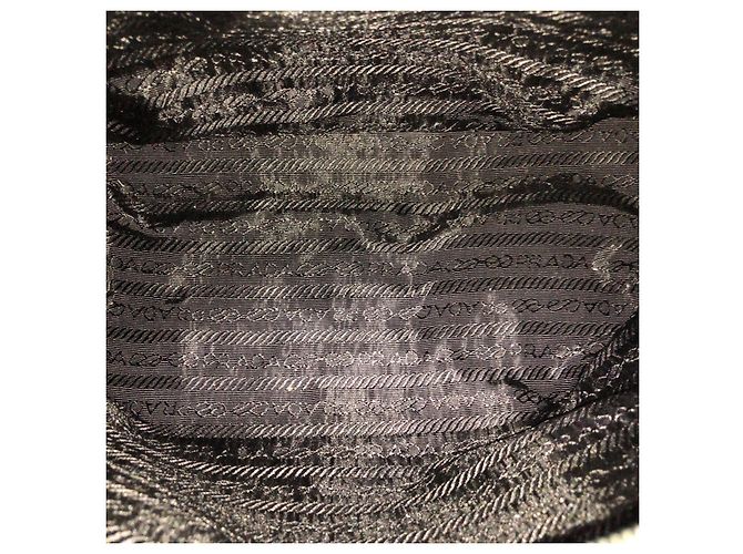 Borsa Tote Prada Nera Smalto Nero - vista 9