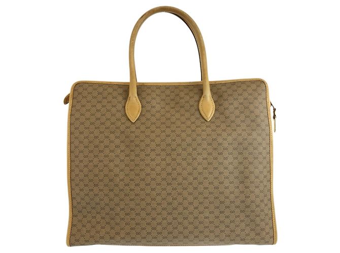 Gucci Micro GG Tote Bag Brown Beige - view 2