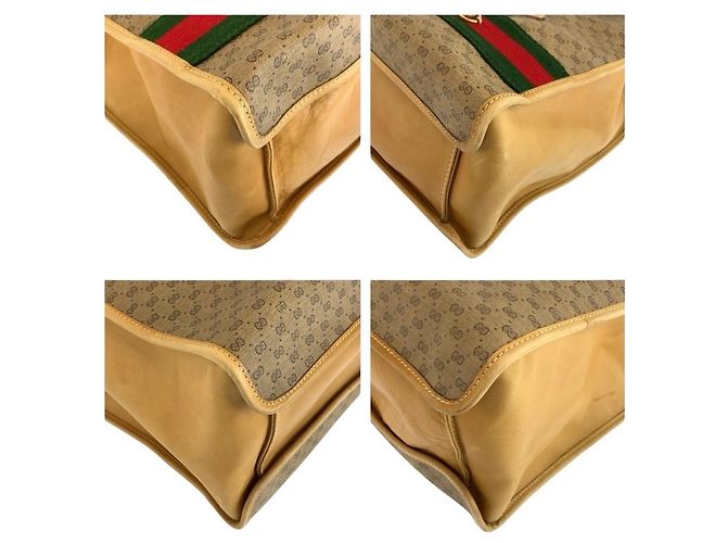 Gucci Micro GG Tote Bag Brown Beige - view 4