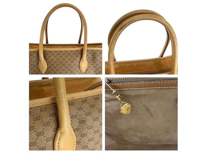 Gucci Micro GG Tote Bag Brown Beige - view 5