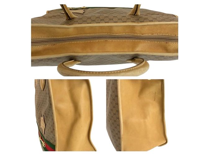 Gucci Micro GG Tote Bag Brown Beige - view 6