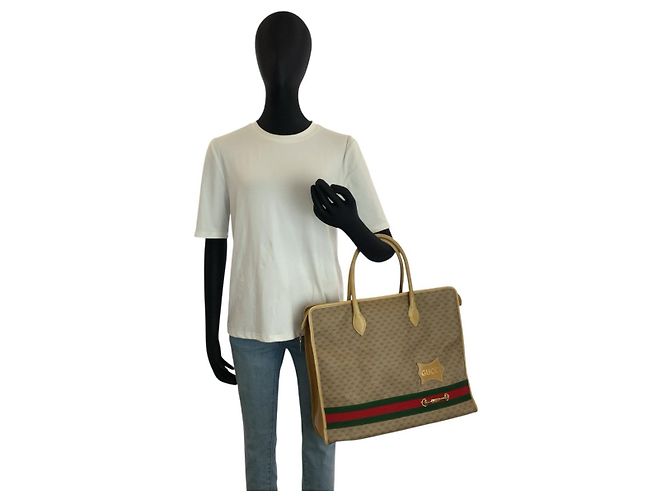 Gucci Micro GG Tote Bag Brown Beige - view 7