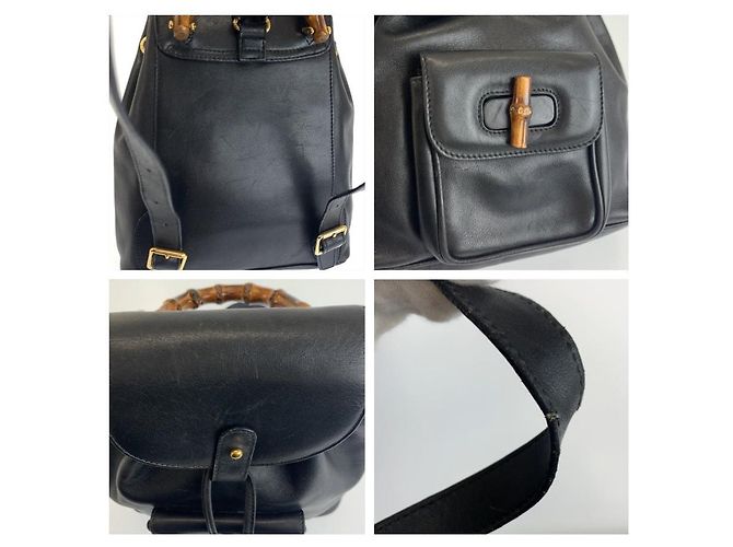Gucci Bamboo Backpack Black - view 5