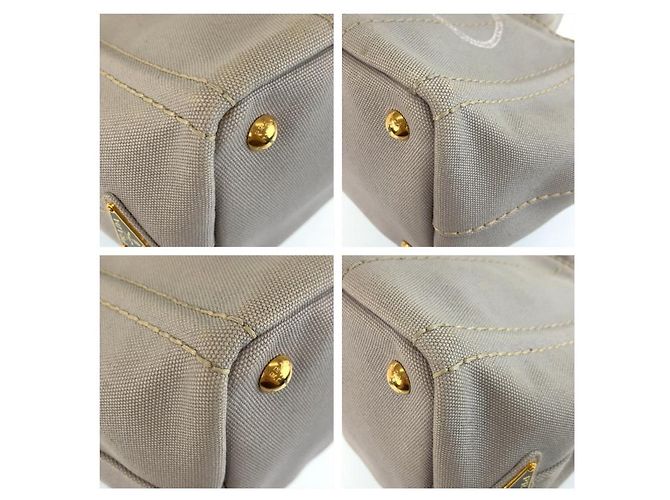 Bolso Tote Prada Canapa Triangle Logo Gris - vista 4