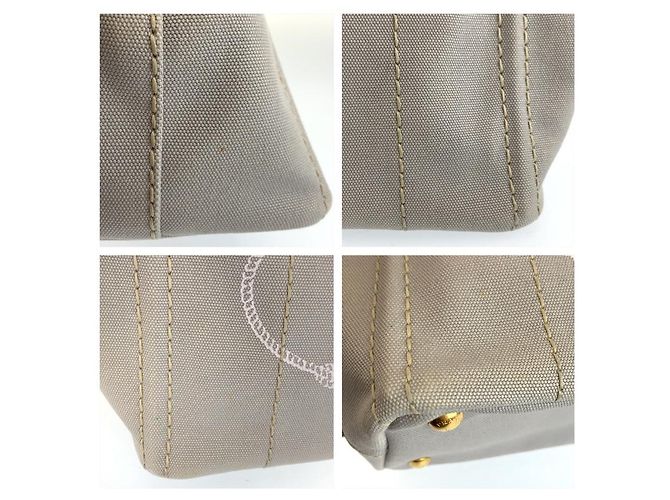 Bolso Tote Prada Canapa Triangle Logo Gris - vista 5