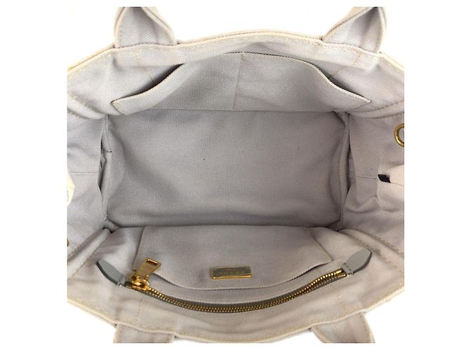 Bolso Tote Prada Canapa Triangle Logo Gris - vista 9