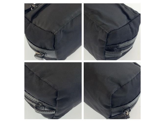Prada Tessuto Clutch mit Dreiecks-Logo Schwarz - Ansicht 4