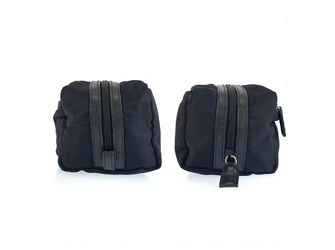Prada Tessuto Clutch mit Dreiecks-Logo Schwarz - Ansicht 5