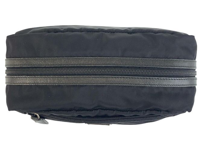 Prada Tessuto Clutch mit Dreiecks-Logo Schwarz - Ansicht 7