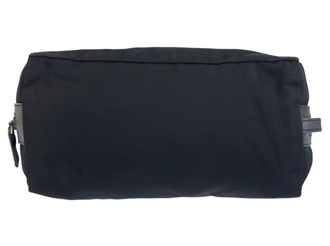 Prada Tessuto Clutch mit Dreiecks-Logo Schwarz - Ansicht 8