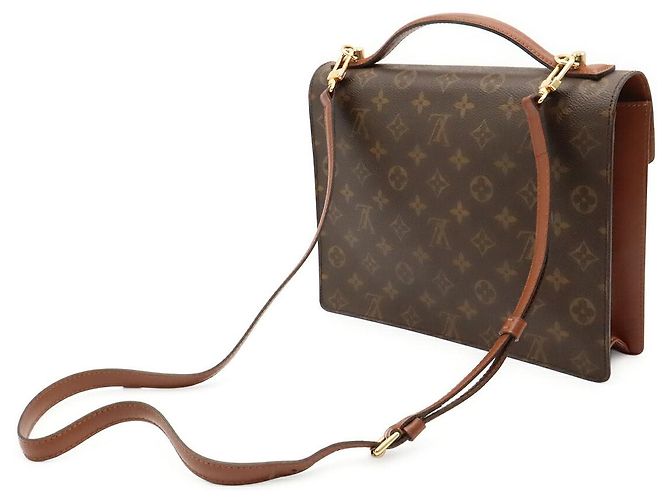 Borsa Business Louis Vuitton Monogram Monceau 28 Marrone - vista 2