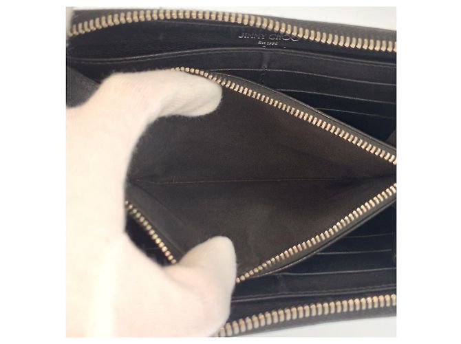 Jimmy Choo Star Emboss Long Wallet Black - view 5
