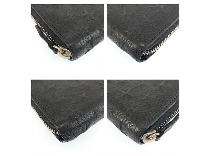 Jimmy Choo Star Emboss Long Wallet Black - view 7