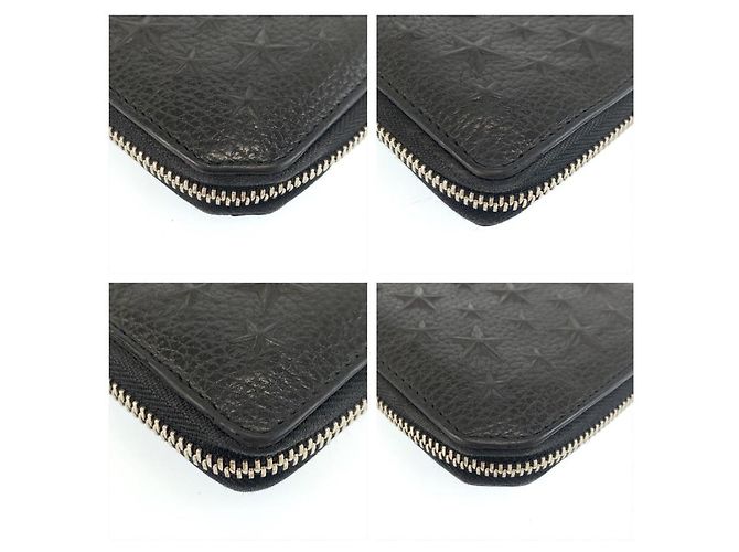Jimmy Choo Star Emboss Long Wallet Black - view 8
