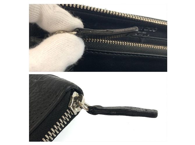 Jimmy Choo Star Emboss Long Wallet Black - view 9