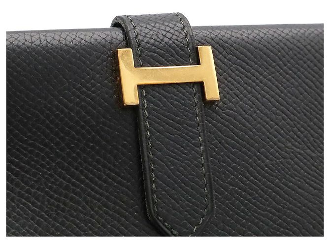 Hermès Cartera Larga Hermes Bearn Classic Negro - vista 4