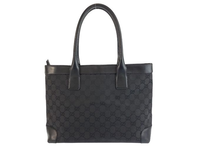 Borsa Gucci GG Canvas Nero - vista 2