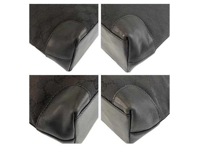 Borsa Gucci GG Canvas Nero - vista 4