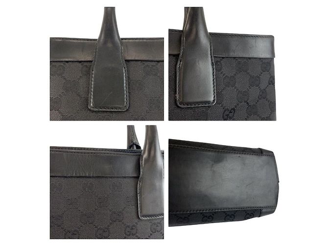 Borsa Gucci GG Canvas Nero - vista 5