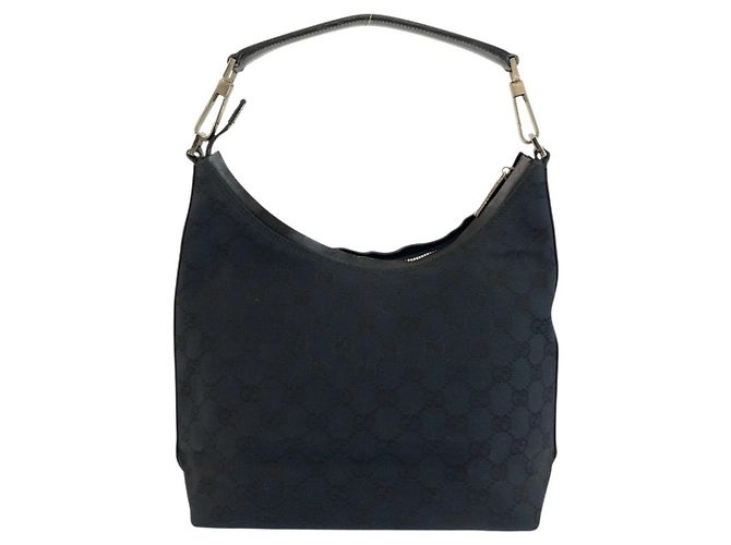 Borsa a spalla Gucci nera in tessuto Nero - vista 2