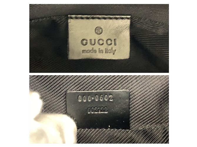 Borsa a spalla Gucci nera in tessuto Nero - vista 3