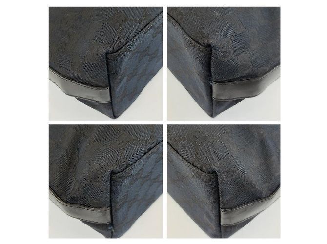 Borsa a spalla Gucci nera in tessuto Nero - vista 4