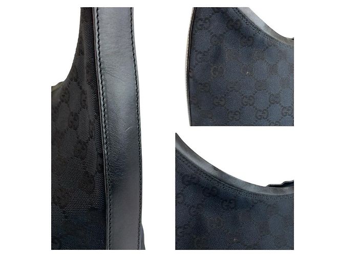 Borsa a spalla Gucci nera in tessuto Nero - vista 5