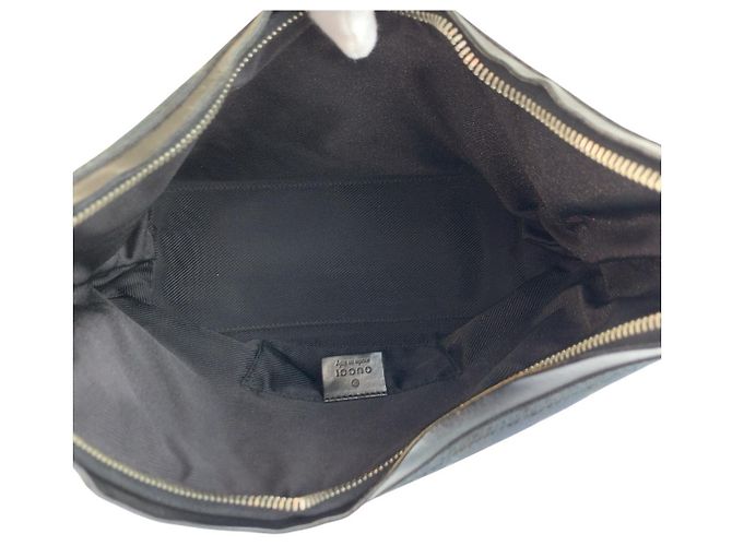 Borsa a spalla Gucci nera in tessuto Nero - vista 9