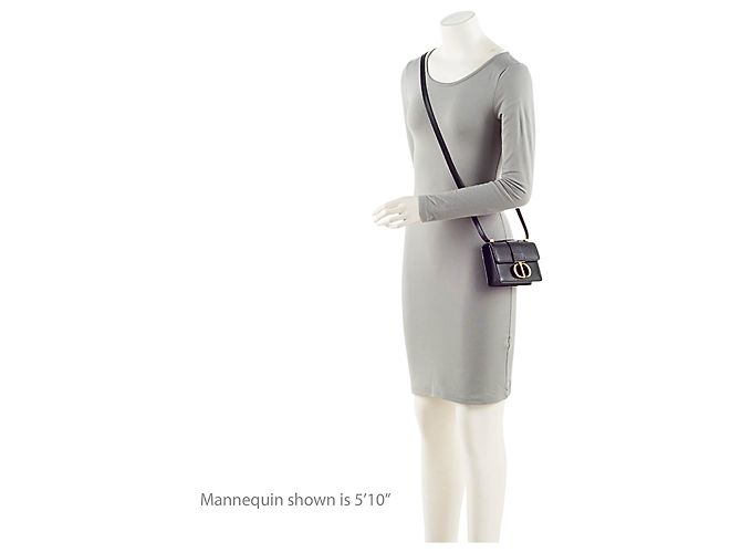 Autre Marque Borsa a spalla Micro 30 Montaigne in pelle di vitello Dior Nero - vista 5
