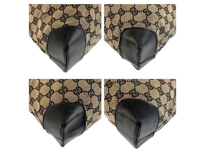 Borsa Tote Gucci GG Canvas Nero - vista 4