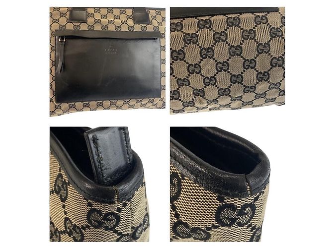 Borsa Tote Gucci GG Canvas Nero - vista 5